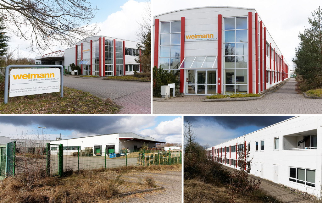 The remise of the company Ladenbau Johann Weimann GmbH in Selmsdorf offers 12,000 square meters of production area for EUROIMMUN 